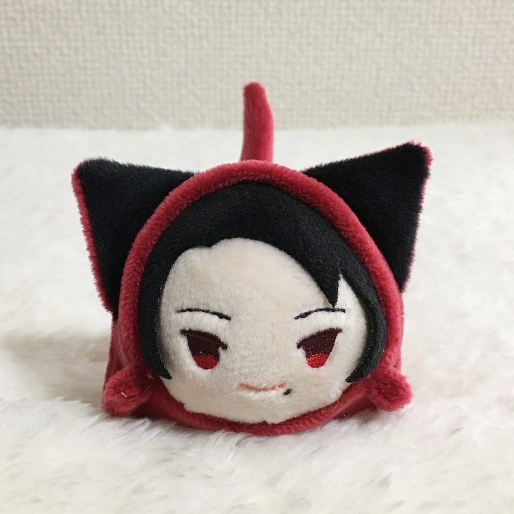 もちマス/もちころりん着ぐるみ ねこ ワインレッド&ブラック