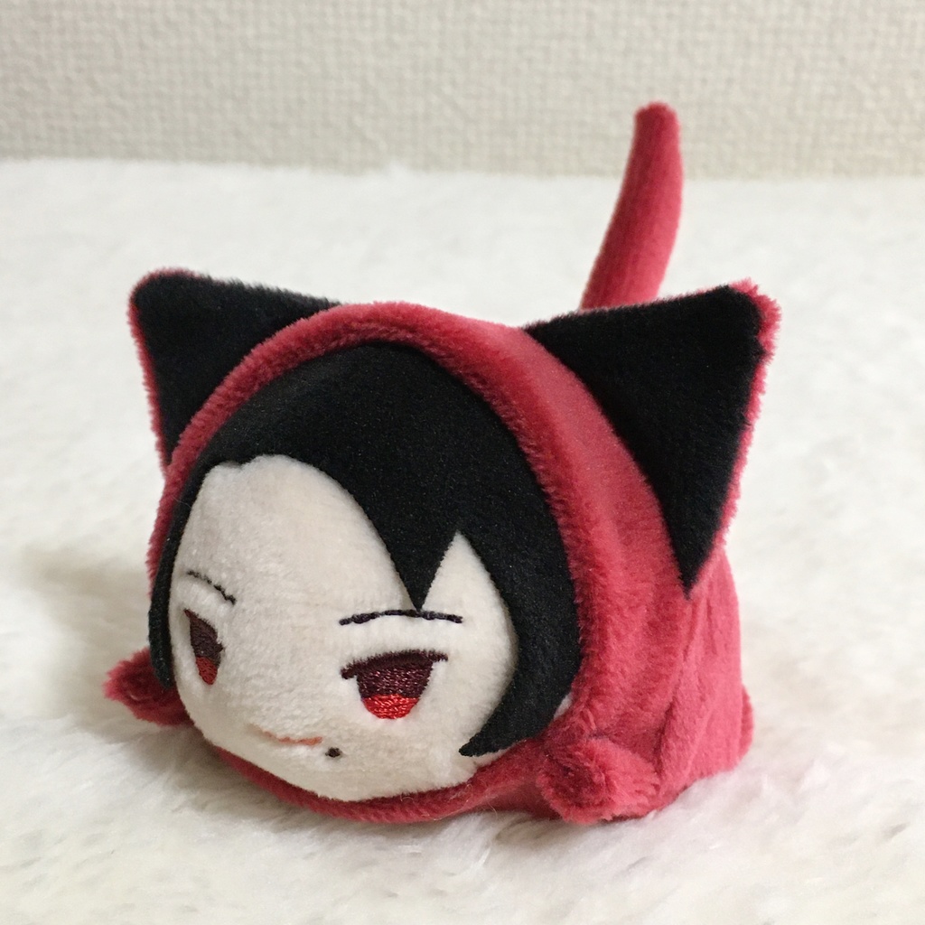 もちマス/もちころりん着ぐるみ ねこ ワインレッド&ブラック