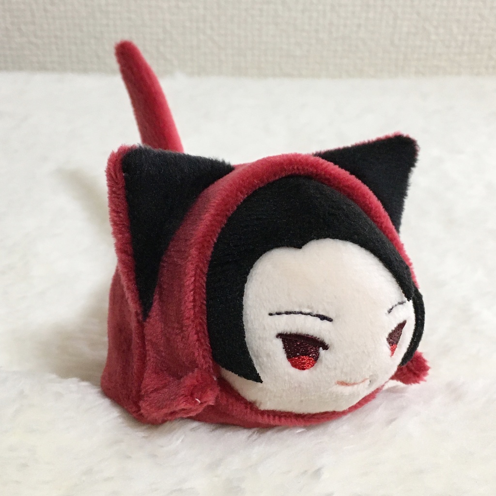 もちマス/もちころりん着ぐるみ ねこ ワインレッド&ブラック