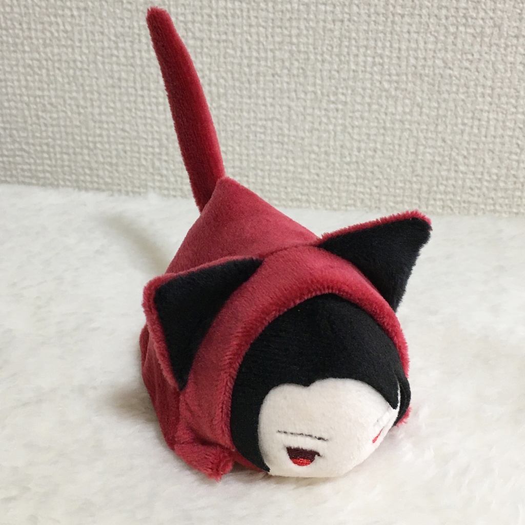 もちマス/もちころりん着ぐるみ ねこ ワインレッド&ブラック