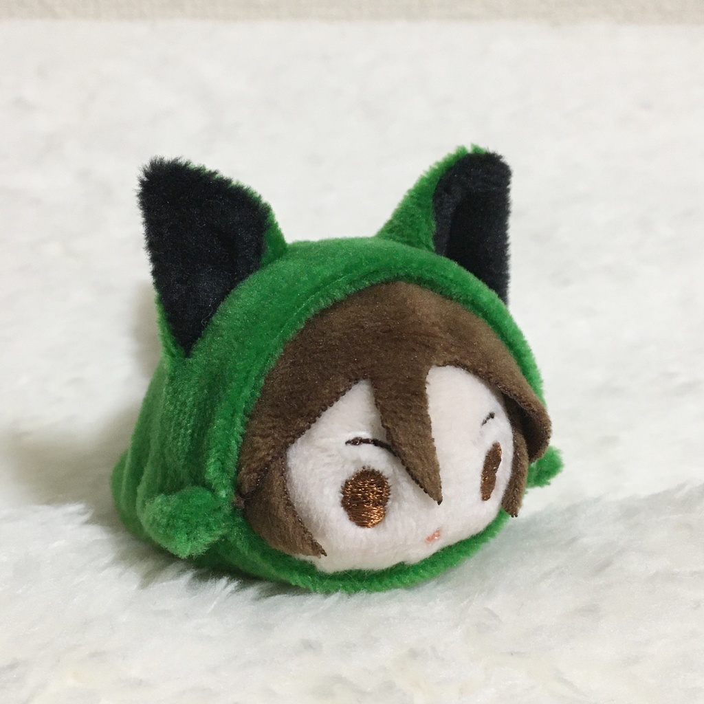 もちマスミニ着ぐるみ きつね モスグリーン&ブラック