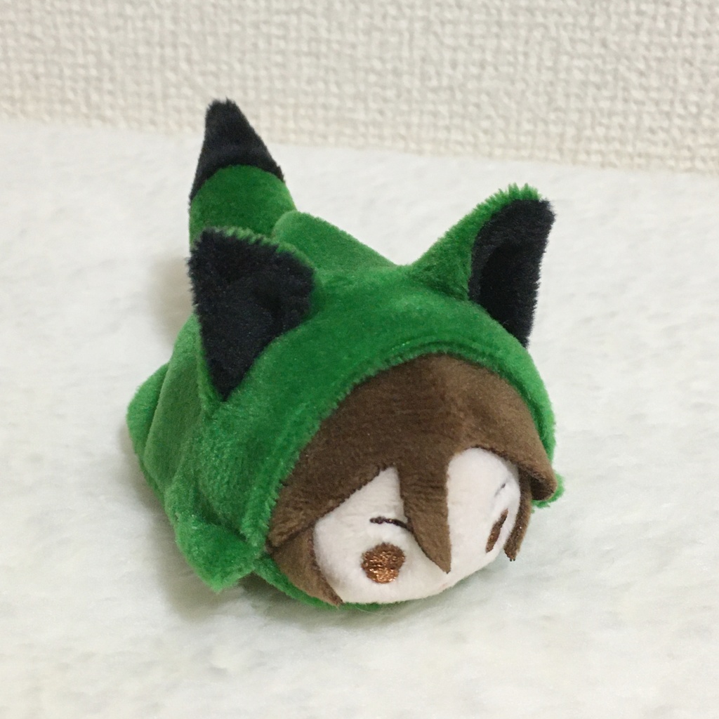もちマスミニ着ぐるみ きつね モスグリーン&ブラック