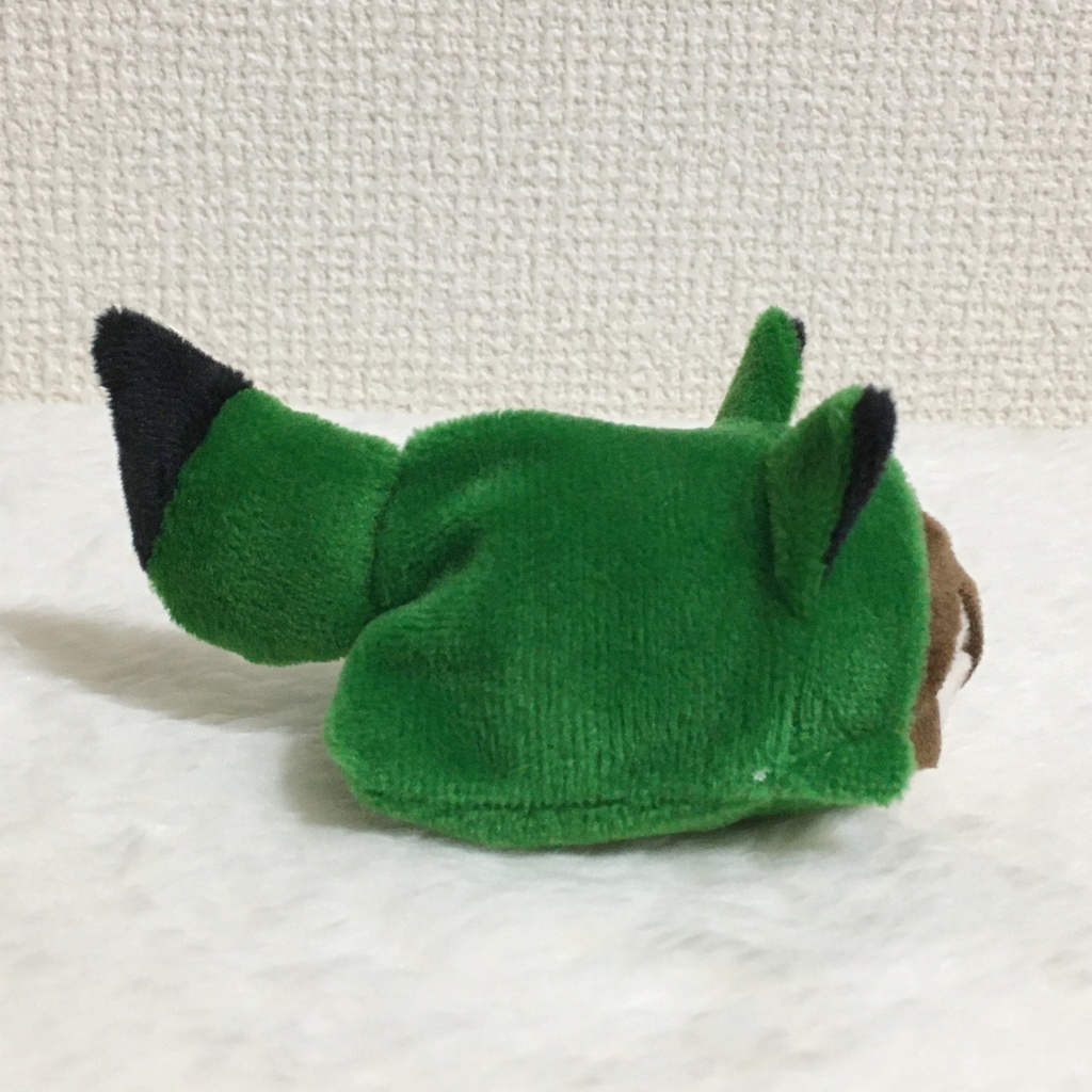 もちマスミニ着ぐるみ きつね モスグリーン&ブラック