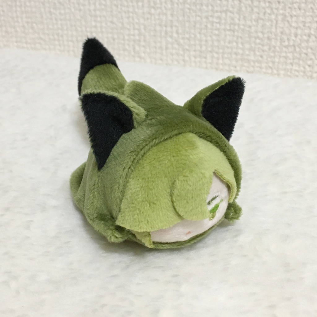 もちマスミニ着ぐるみ　きつね　カーキ＆ブラック