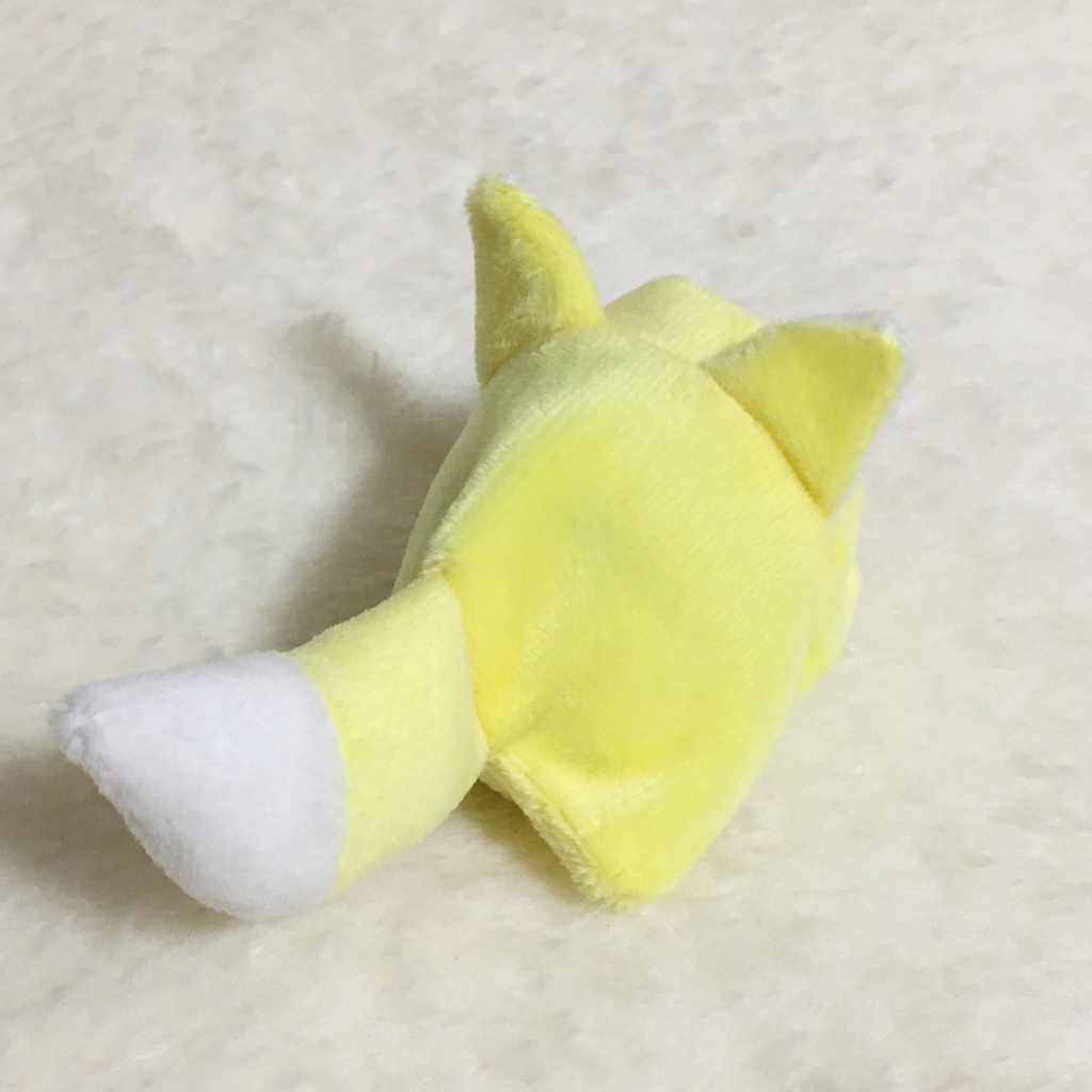 もちマスミニ着ぐるみ きつね レモンイエロー