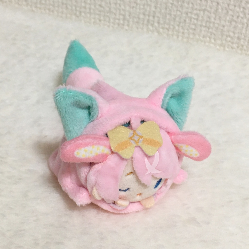 まめころりん着ぐるみ　きつね　ベビーピンク＆ミントグリーン