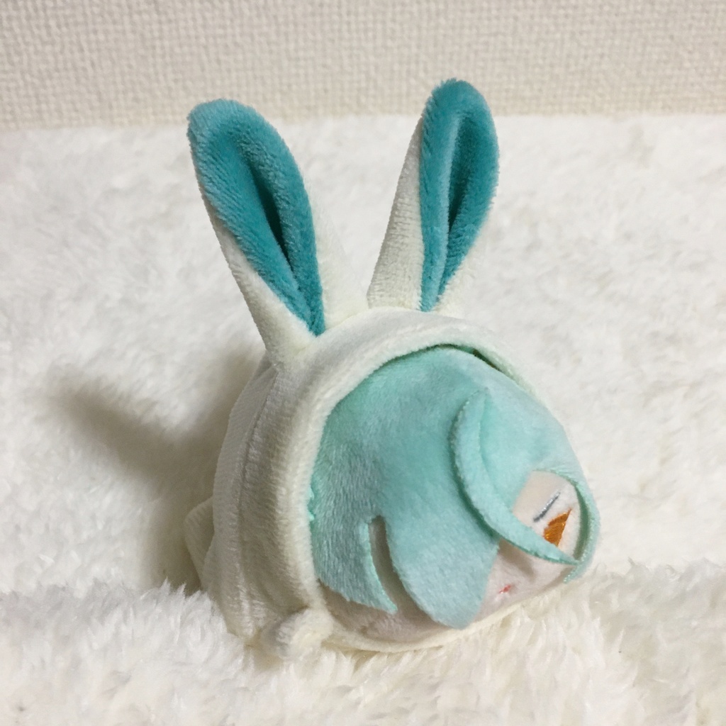 もちマス/もちころりん着ぐるみ うさぎ ミルク&フォレストグリーン