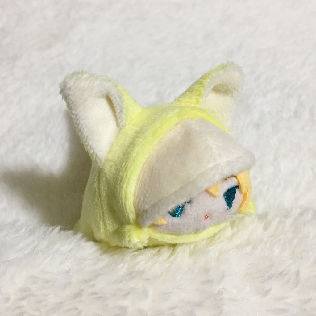 もちマスミニ着ぐるみ きつね レモンイエロー&ミルク