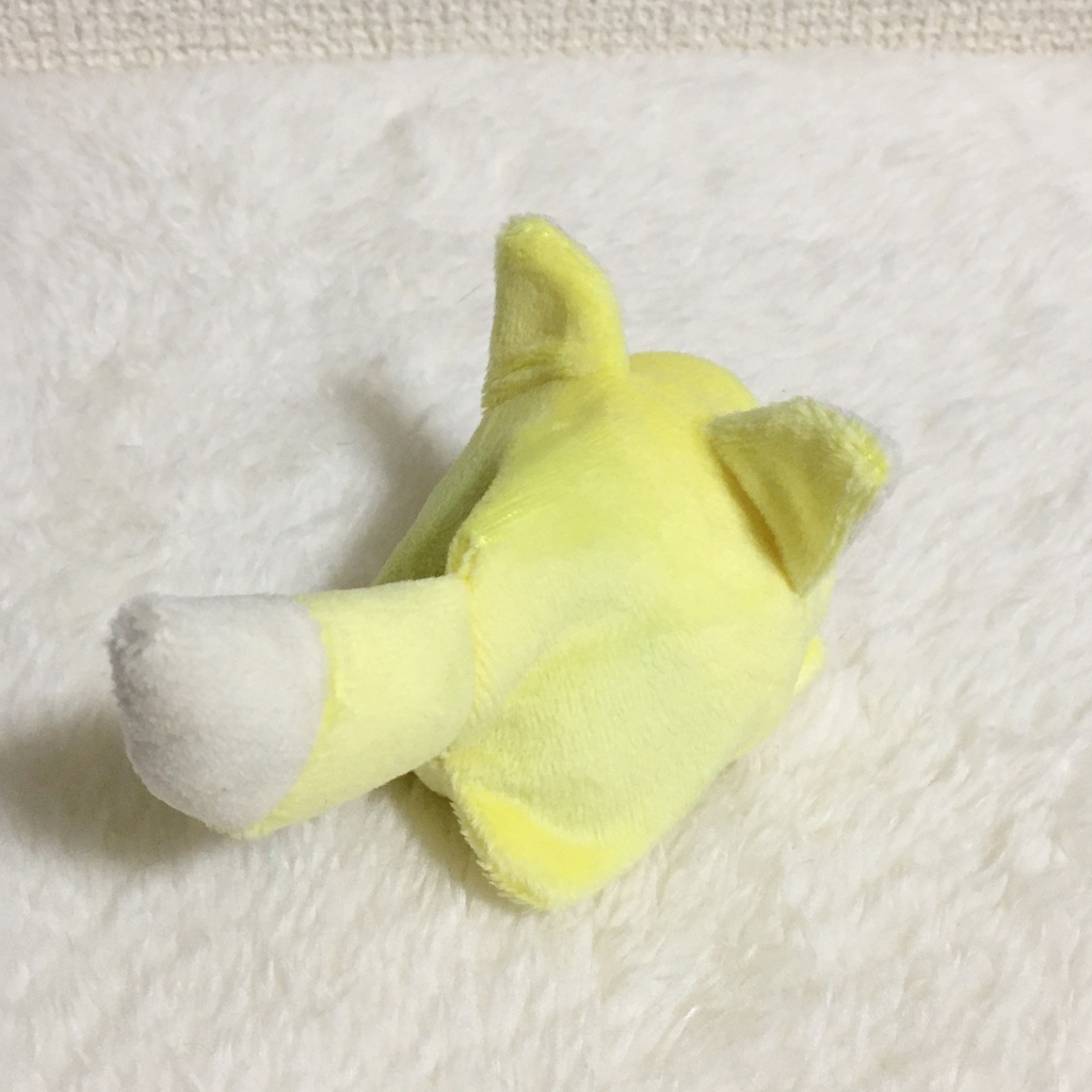 もちマスミニ着ぐるみ きつね レモンイエロー&ミルク