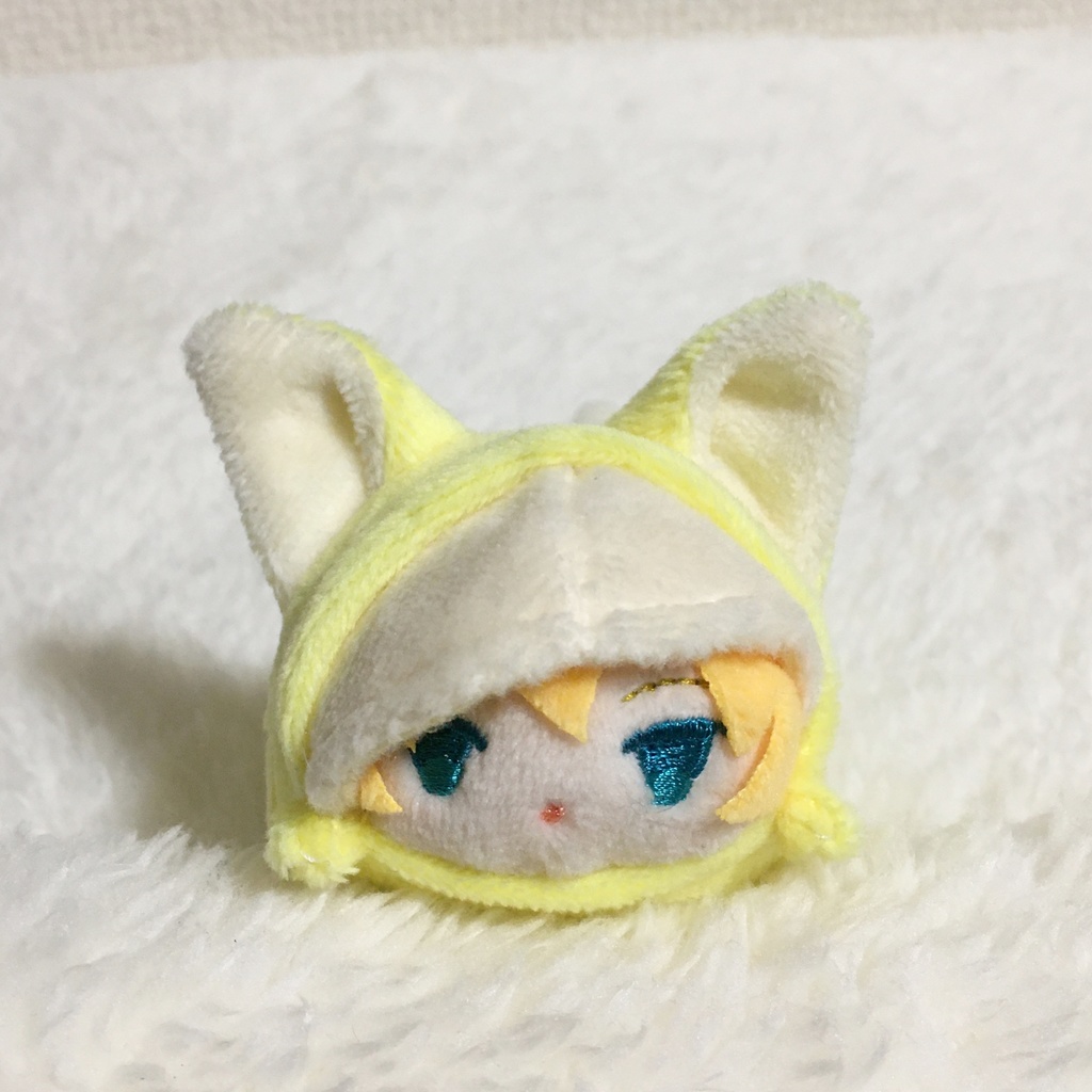 もちマスミニ着ぐるみ きつね レモンイエロー&ミルク