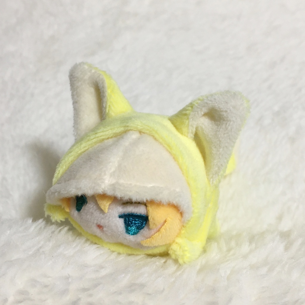 もちマスミニ着ぐるみ きつね レモンイエロー&ミルク