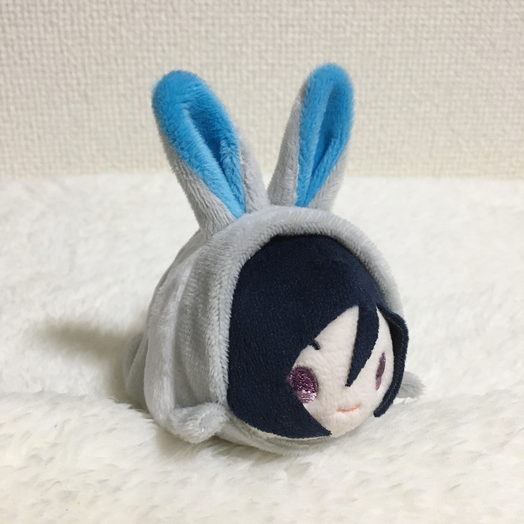 もちマス/もちころりん着ぐるみ うさぎ ライトグレー&アクアブルー