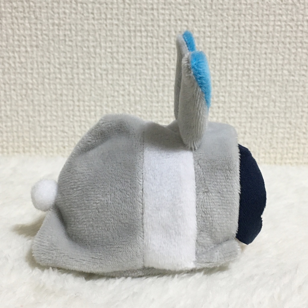 もちマス/もちころりん着ぐるみ うさぎ ライトグレー&アクアブルー