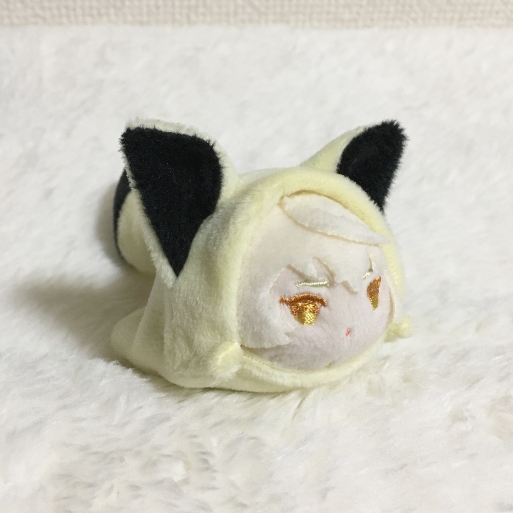 もちマスミニ着ぐるみ きつね クリームイエロー&ブラック