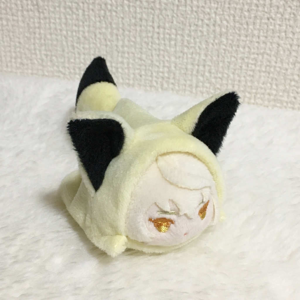 もちマスミニ着ぐるみ きつね クリームイエロー&ブラック