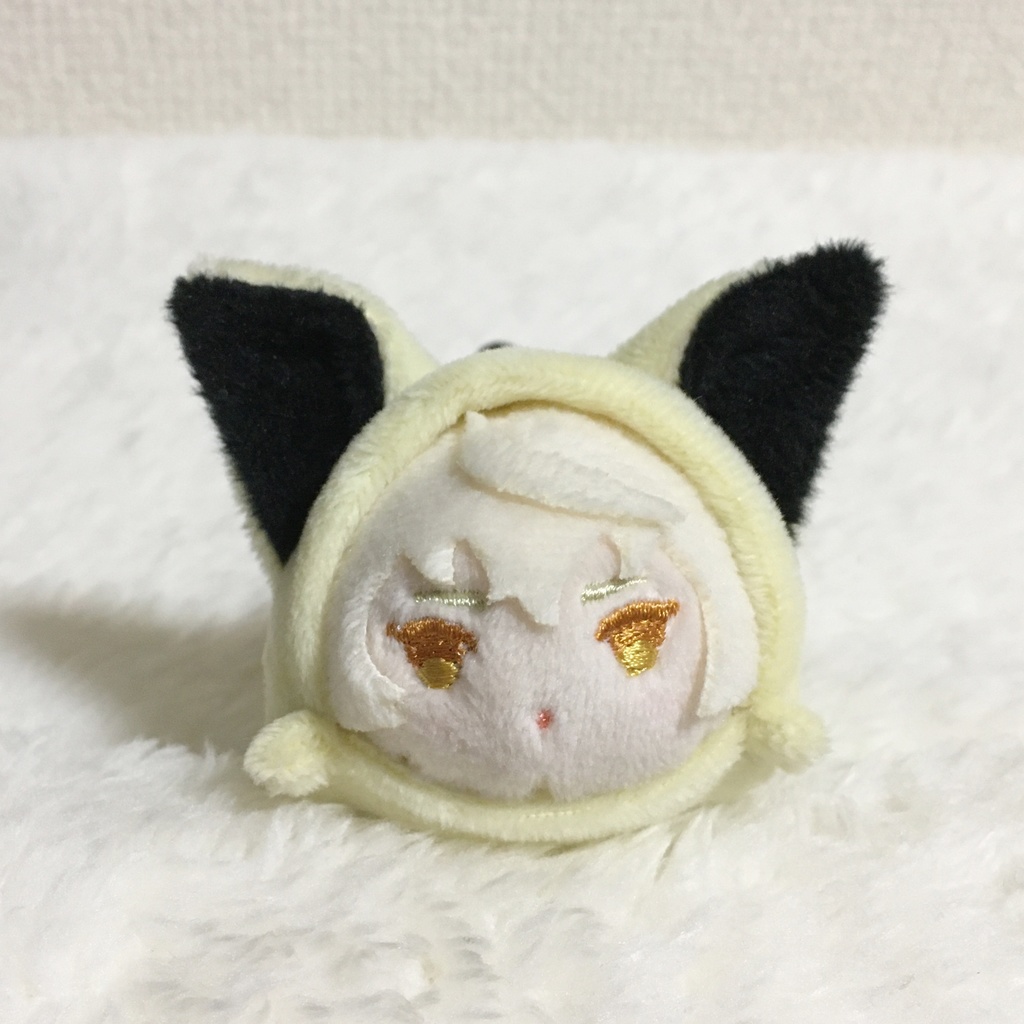 もちマスミニ着ぐるみ きつね クリームイエロー&ブラック