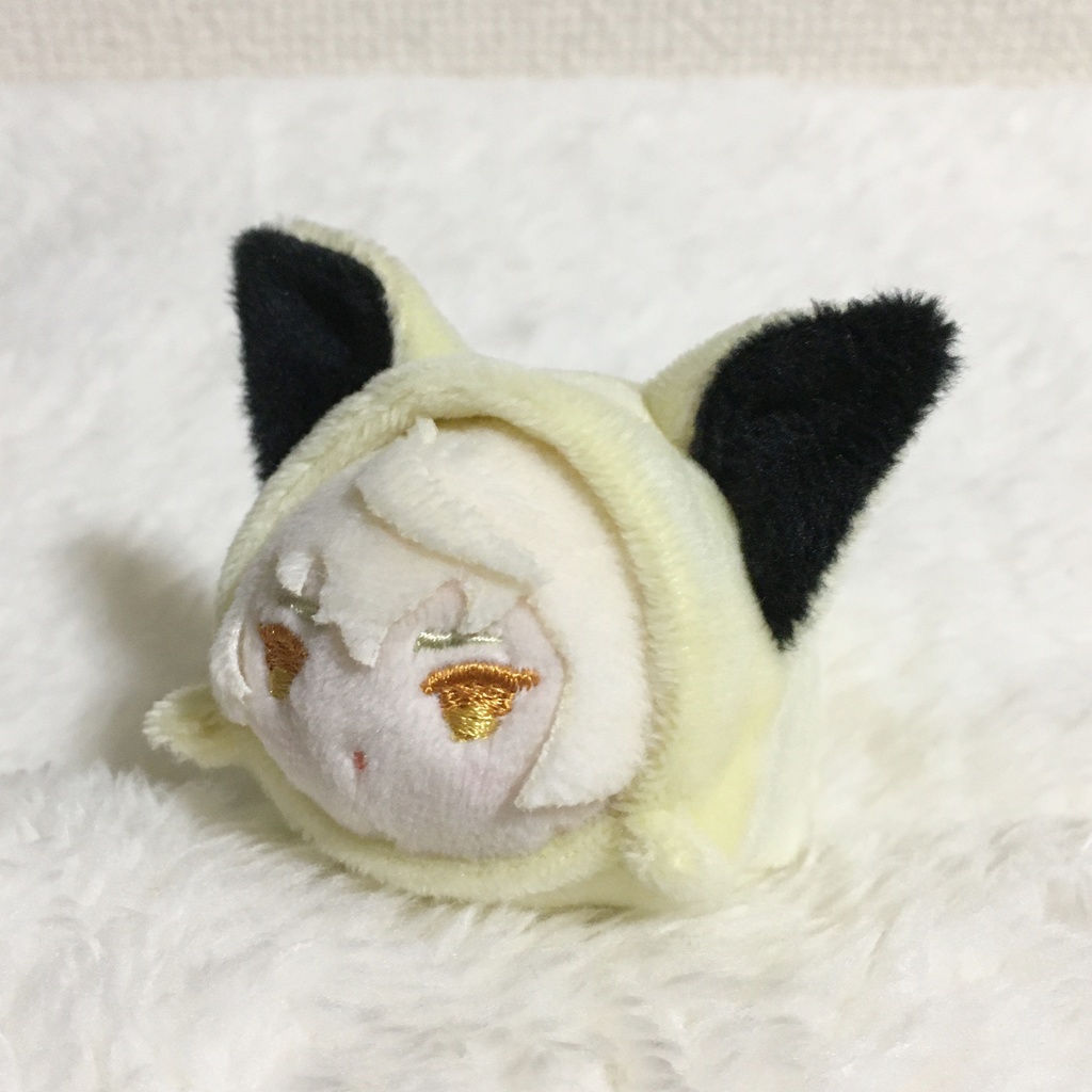 もちマスミニ着ぐるみ きつね クリームイエロー&ブラック