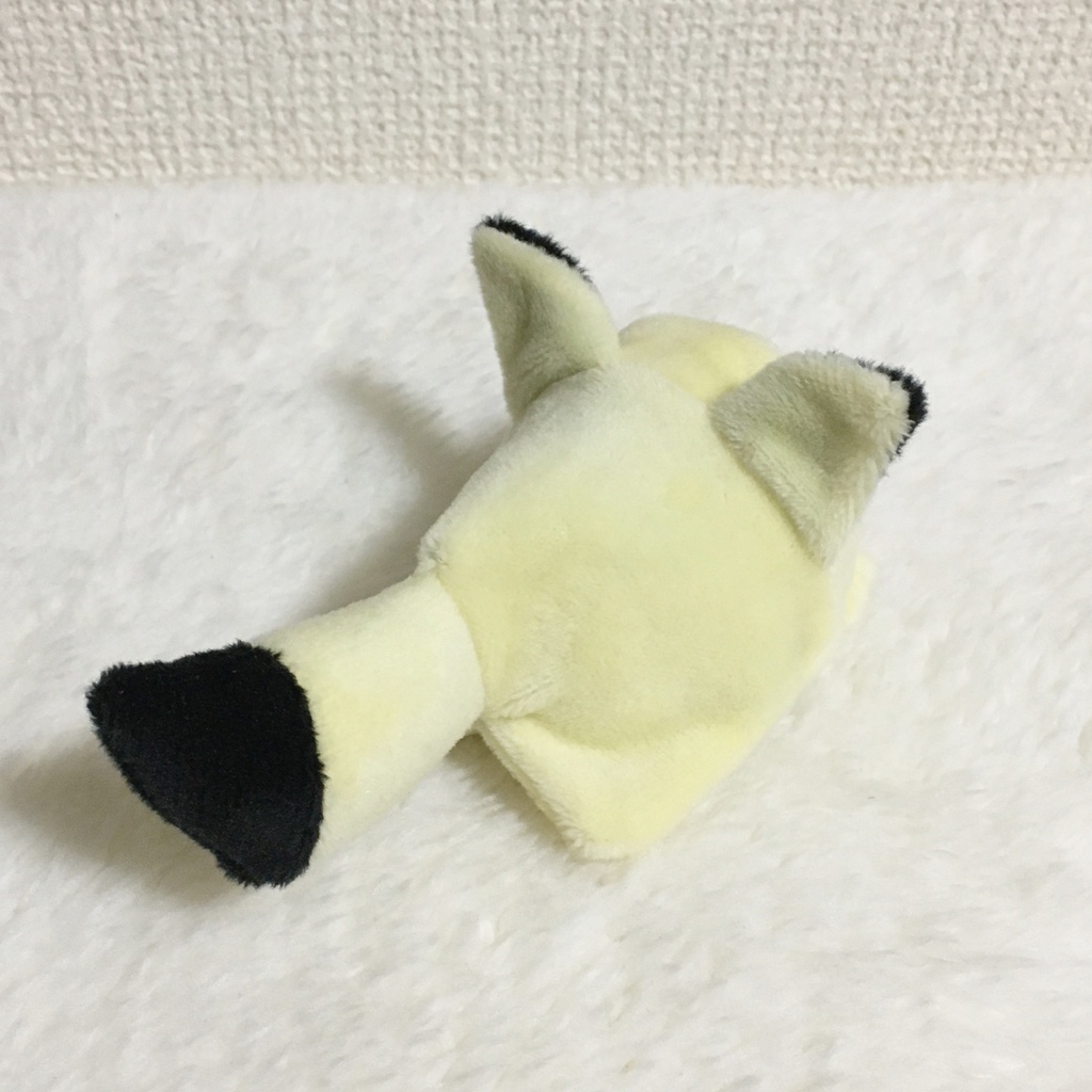 もちマスミニ着ぐるみ きつね クリームイエロー&ブラック