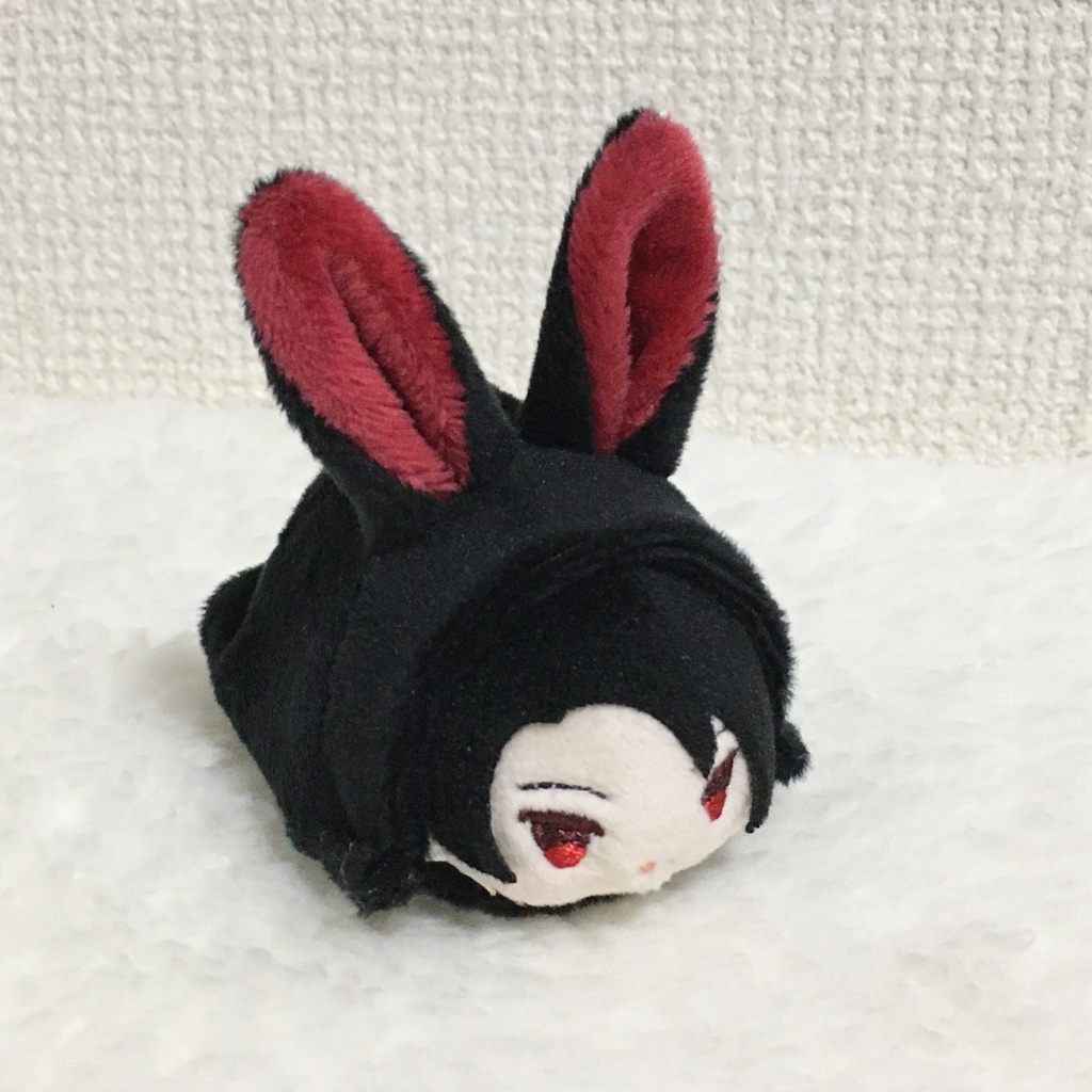 もちマスミニ着ぐるみ うさぎ ブラック&ワインレッド