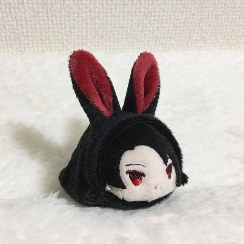 もちマスミニ着ぐるみ うさぎ ブラック&ワインレッド
