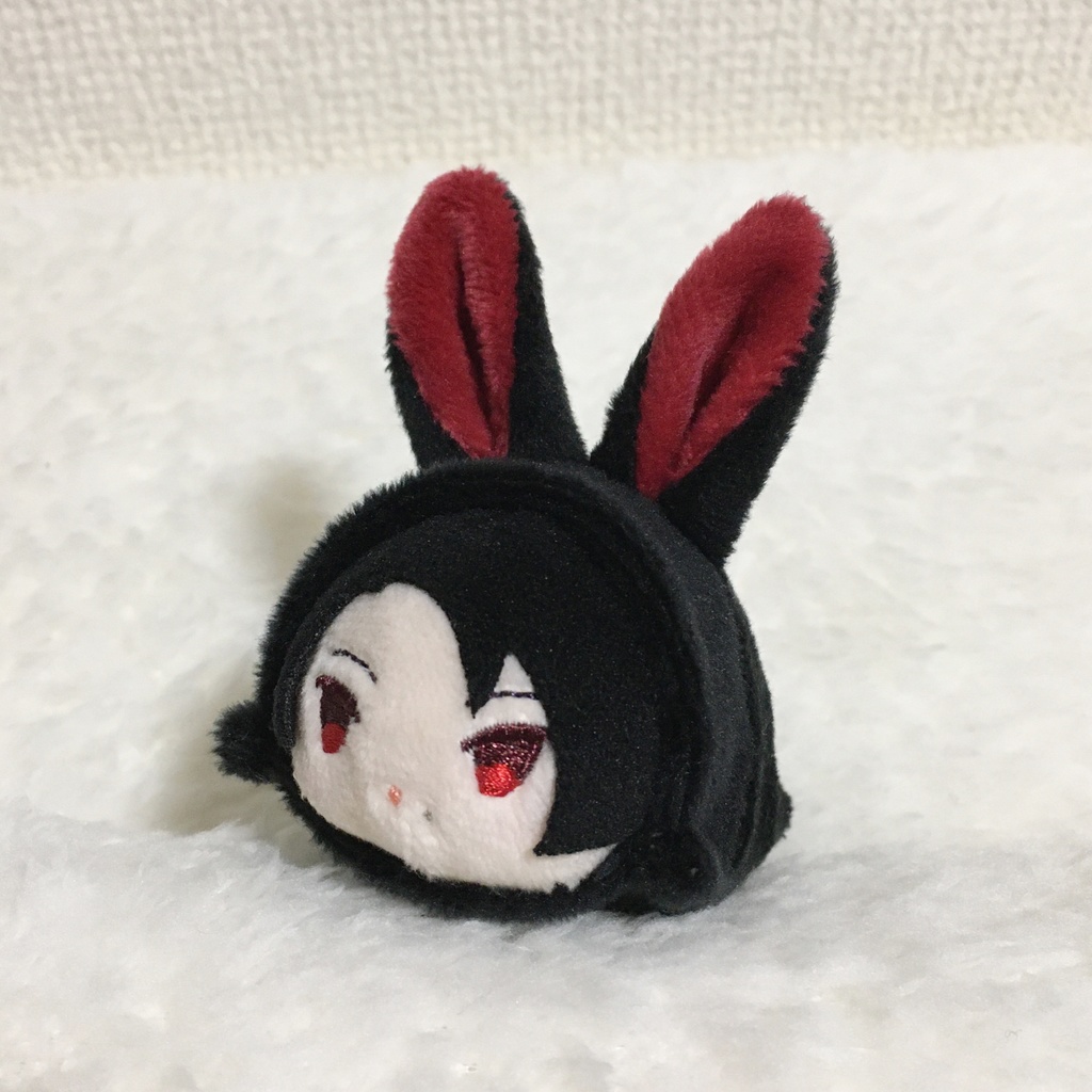 もちマスミニ着ぐるみ うさぎ ブラック&ワインレッド