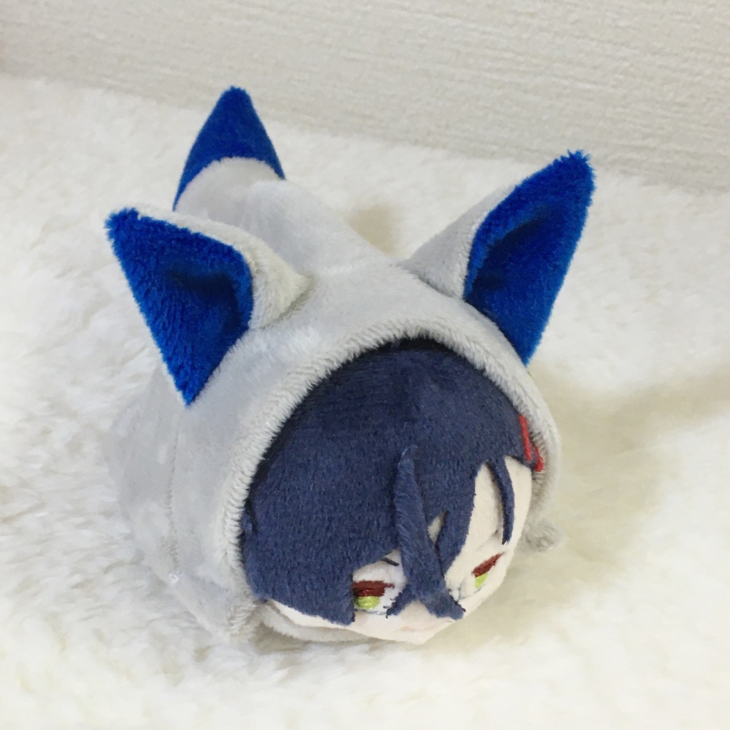 もちマス/もちころりん着ぐるみ きつね ライトグレー&ブルー