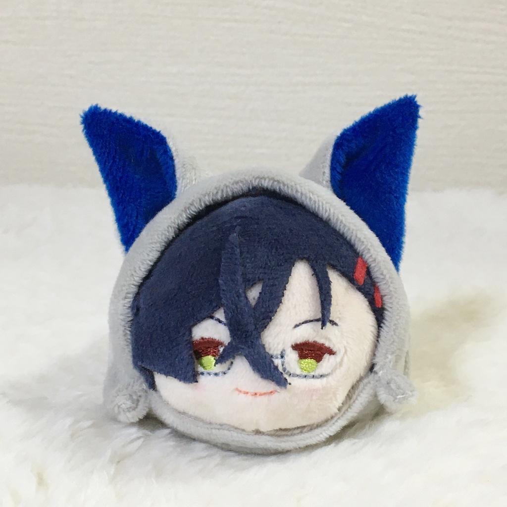 もちマス/もちころりん着ぐるみ きつね ライトグレー&ブルー