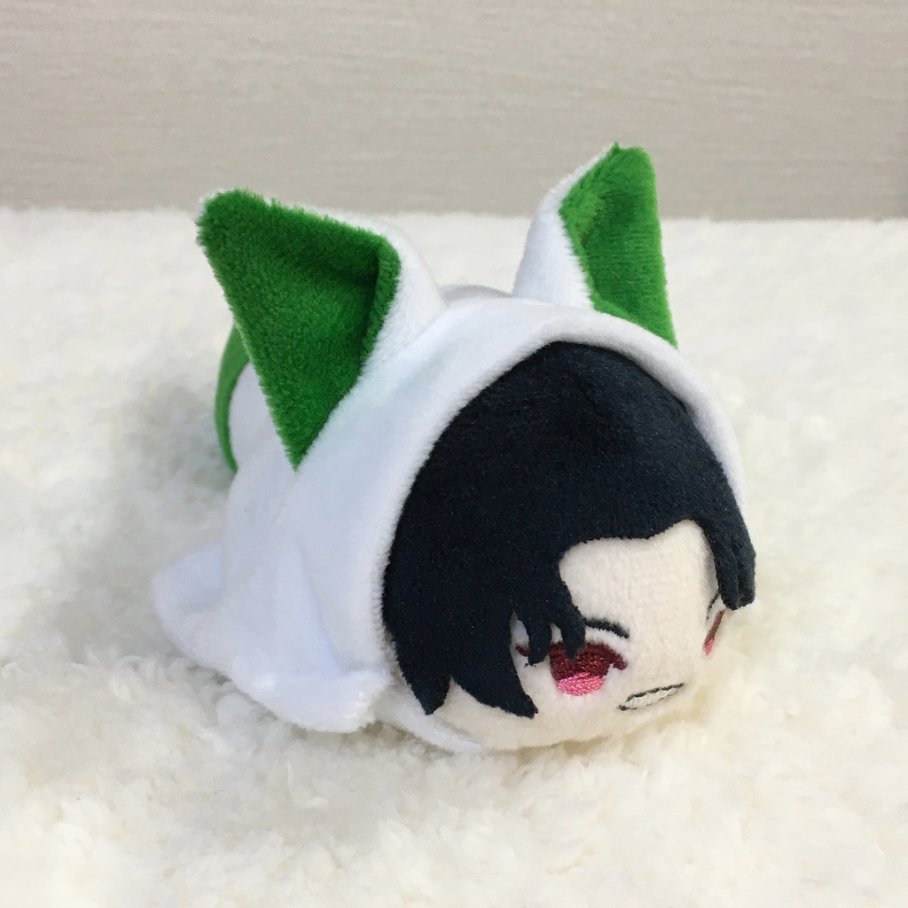 もちマス/もちころりん着ぐるみ きつね ホワイト&モスグリーン