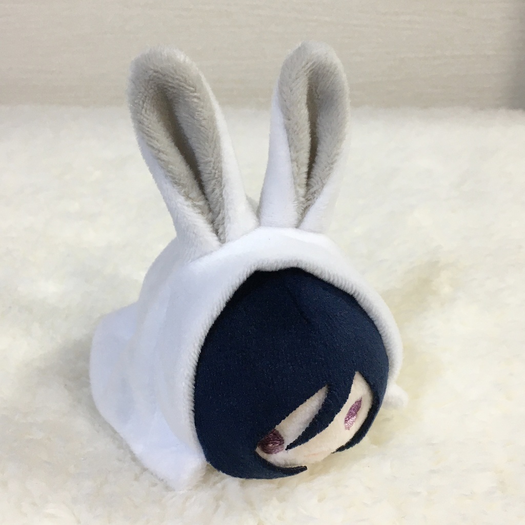 もちマス/もちころりん着ぐるみ うさぎ ホワイト&ライトグレー