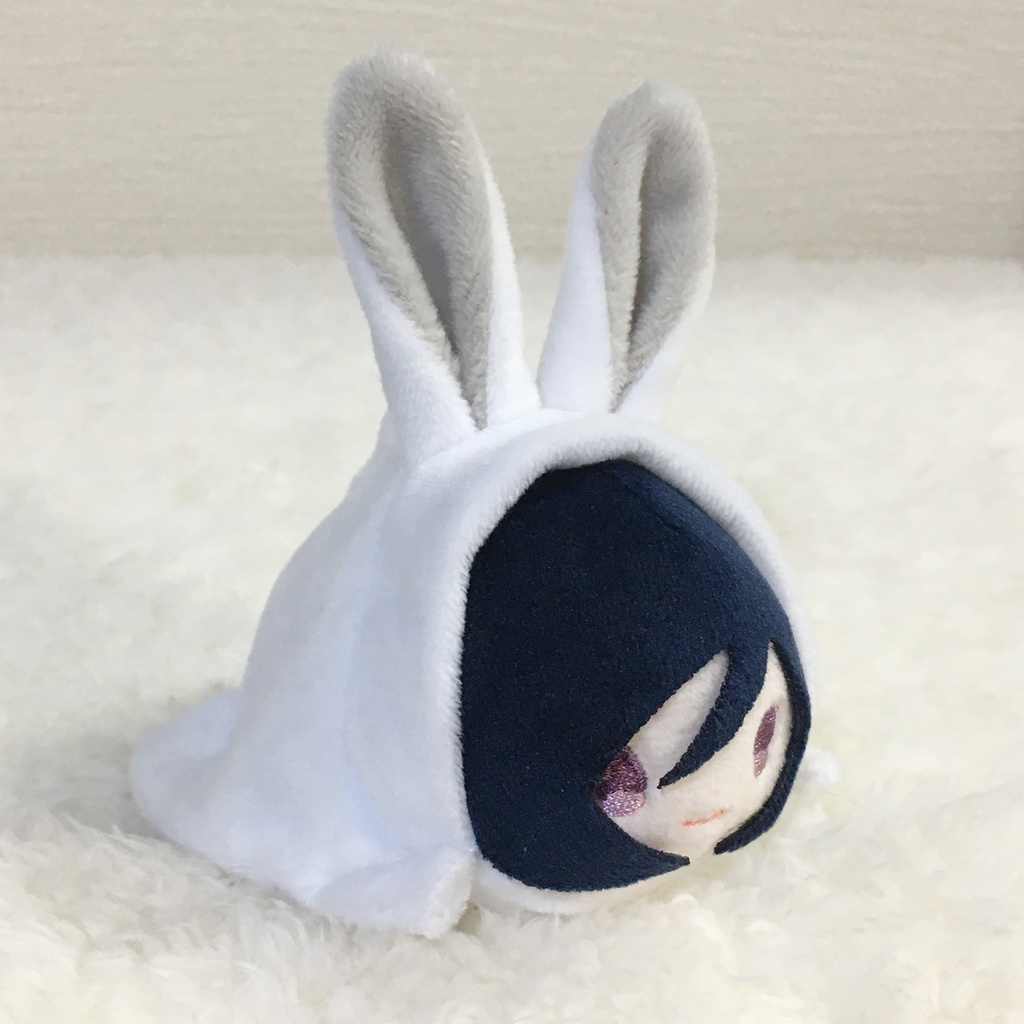 もちマス/もちころりん着ぐるみ うさぎ ホワイト&ライトグレー