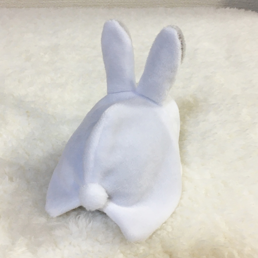 もちマス/もちころりん着ぐるみ うさぎ ホワイト&ライトグレー