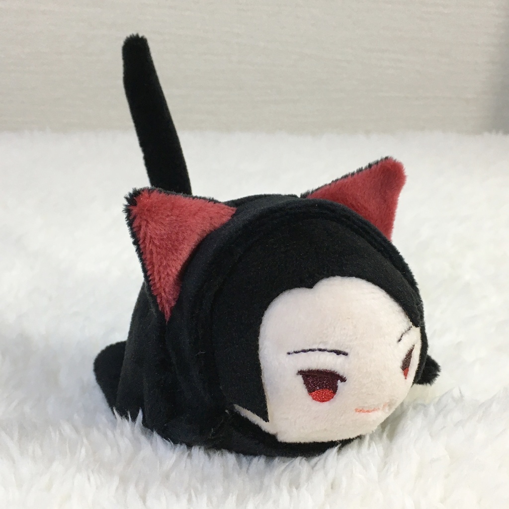 もちマス/もちころりん着ぐるみ ねこ ブラック&ワインレッド