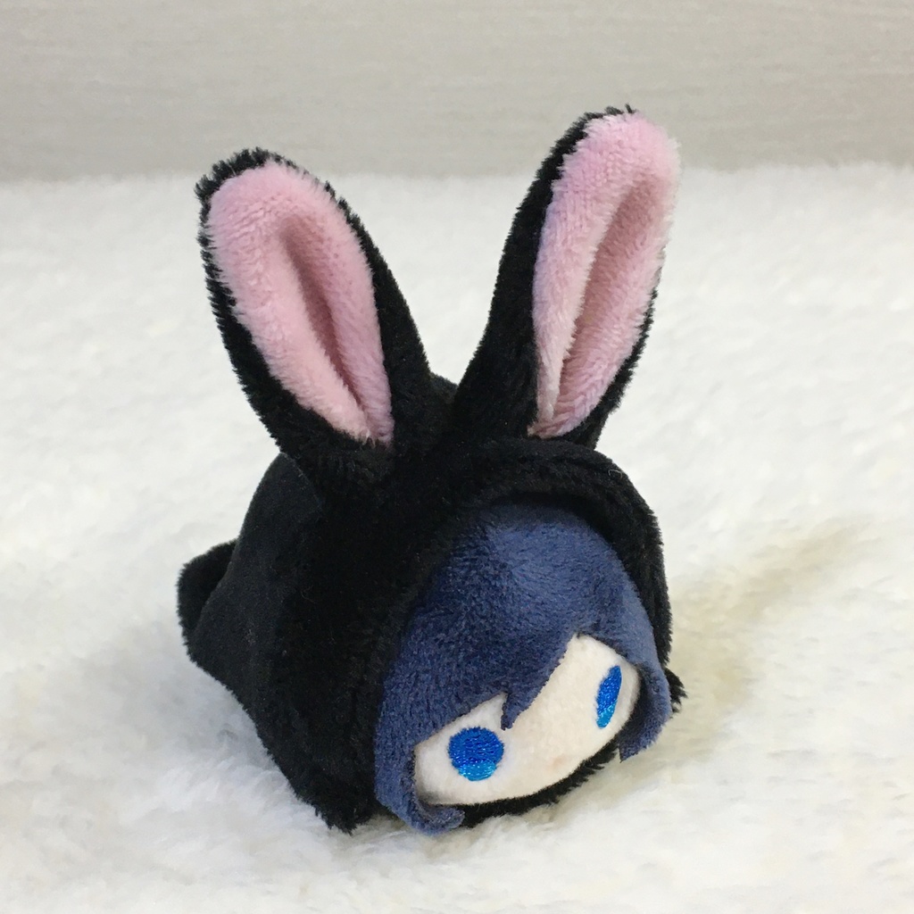 もちマスミニ着ぐるみ うさぎ ブラック&撫子色