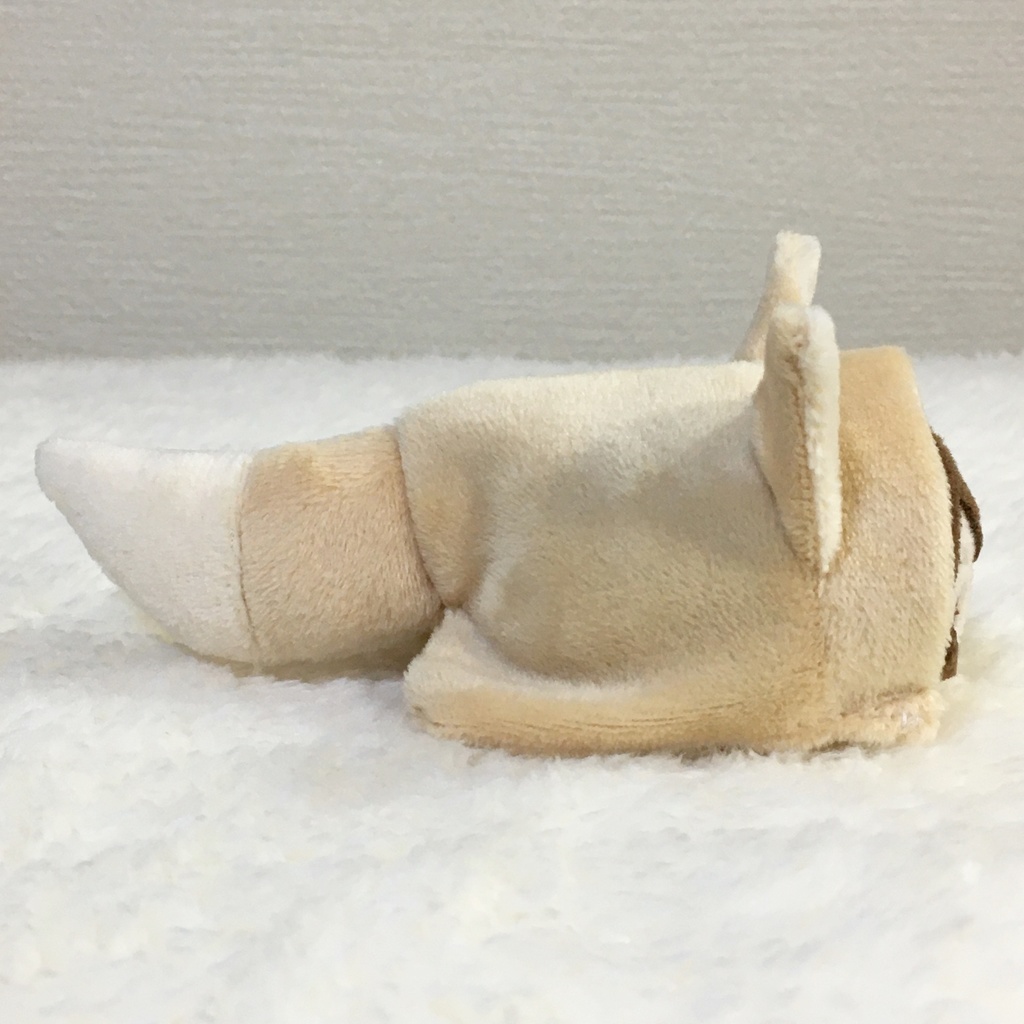 もちマスミニ着ぐるみ きつね ミルクティー&アイボリー