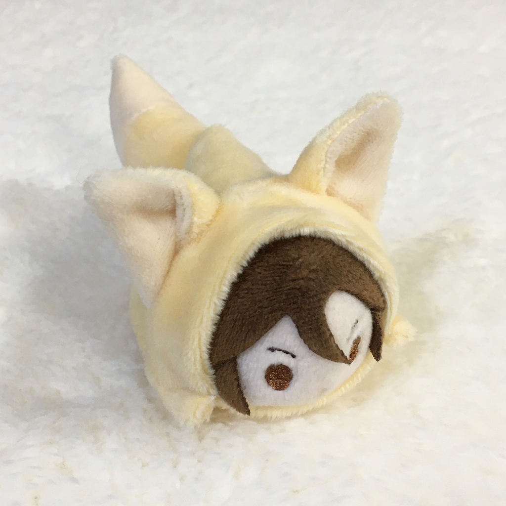 もちマスミニ着ぐるみ きつね クリーム&アイボリー