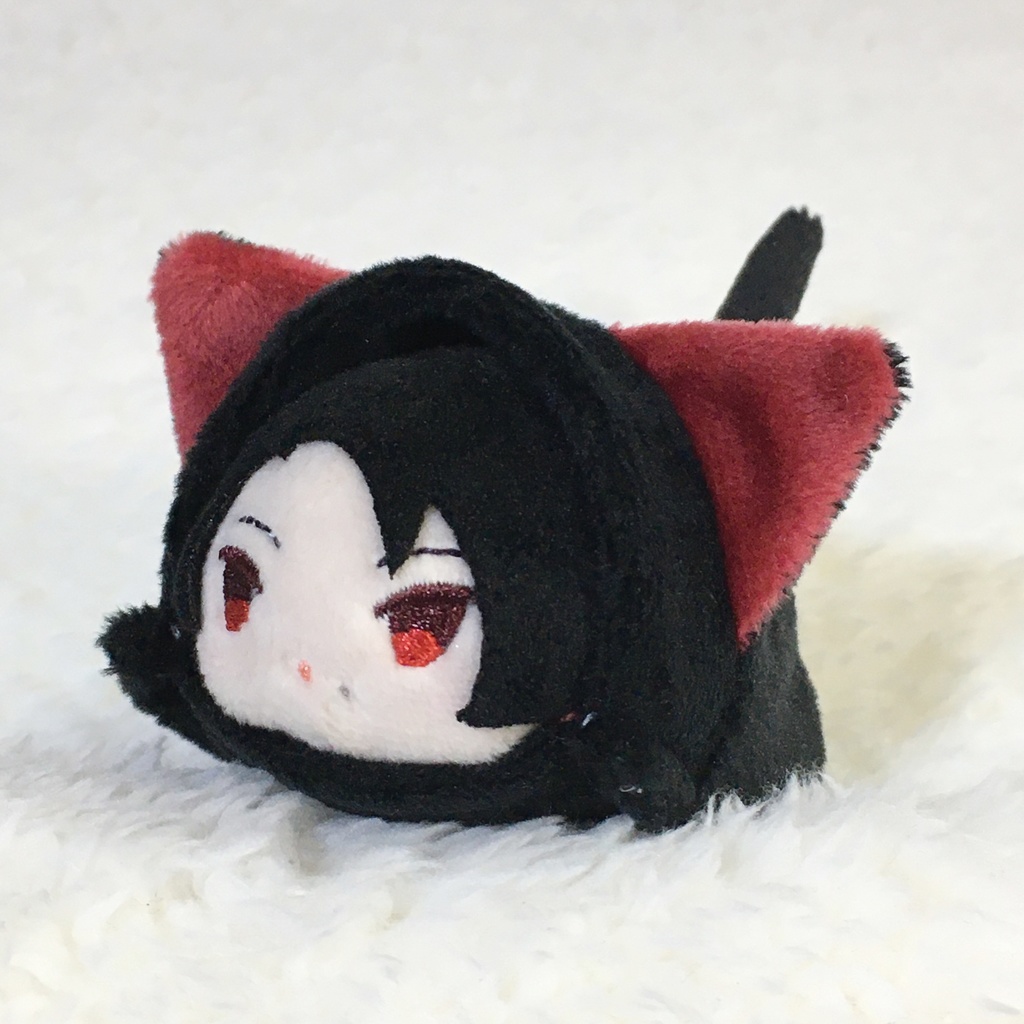 もちマスミニ着ぐるみ ねこ ブラック&ワインレッド