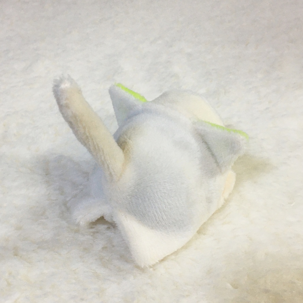 もちマスミニ着ぐるみ ねこ ミルク&ライムグリーン