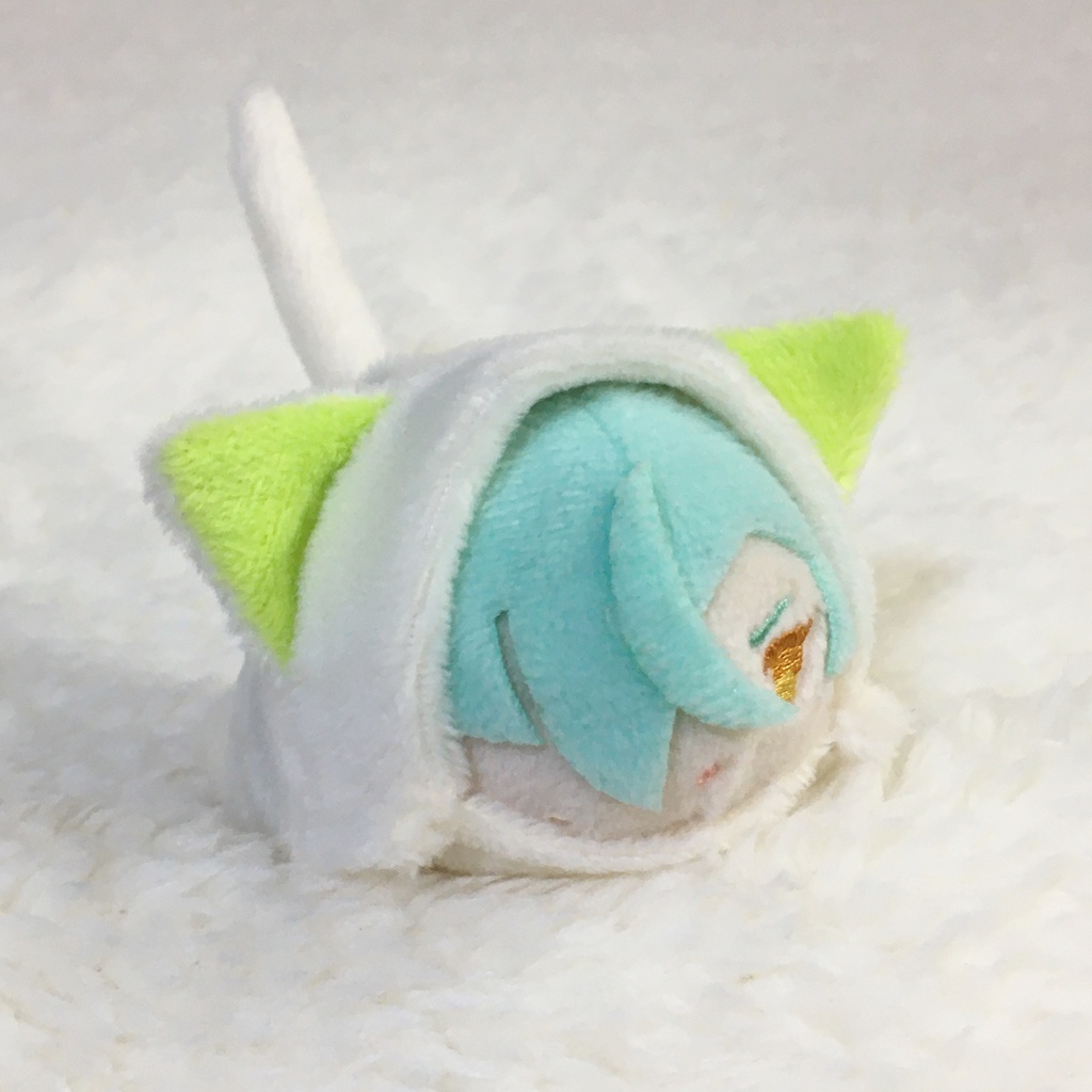 もちマスミニ着ぐるみ ねこ ミルク&ライムグリーン