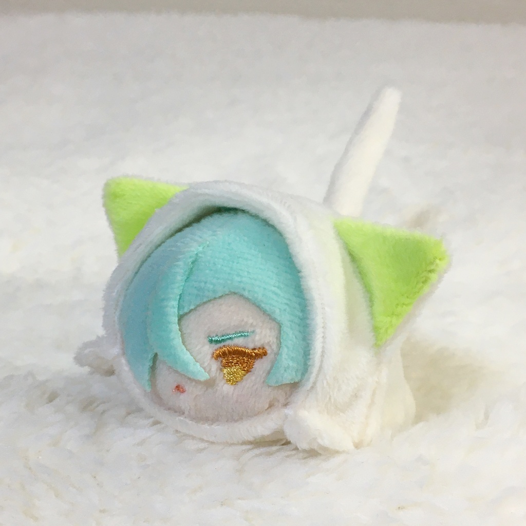 もちマスミニ着ぐるみ ねこ ミルク&ライムグリーン