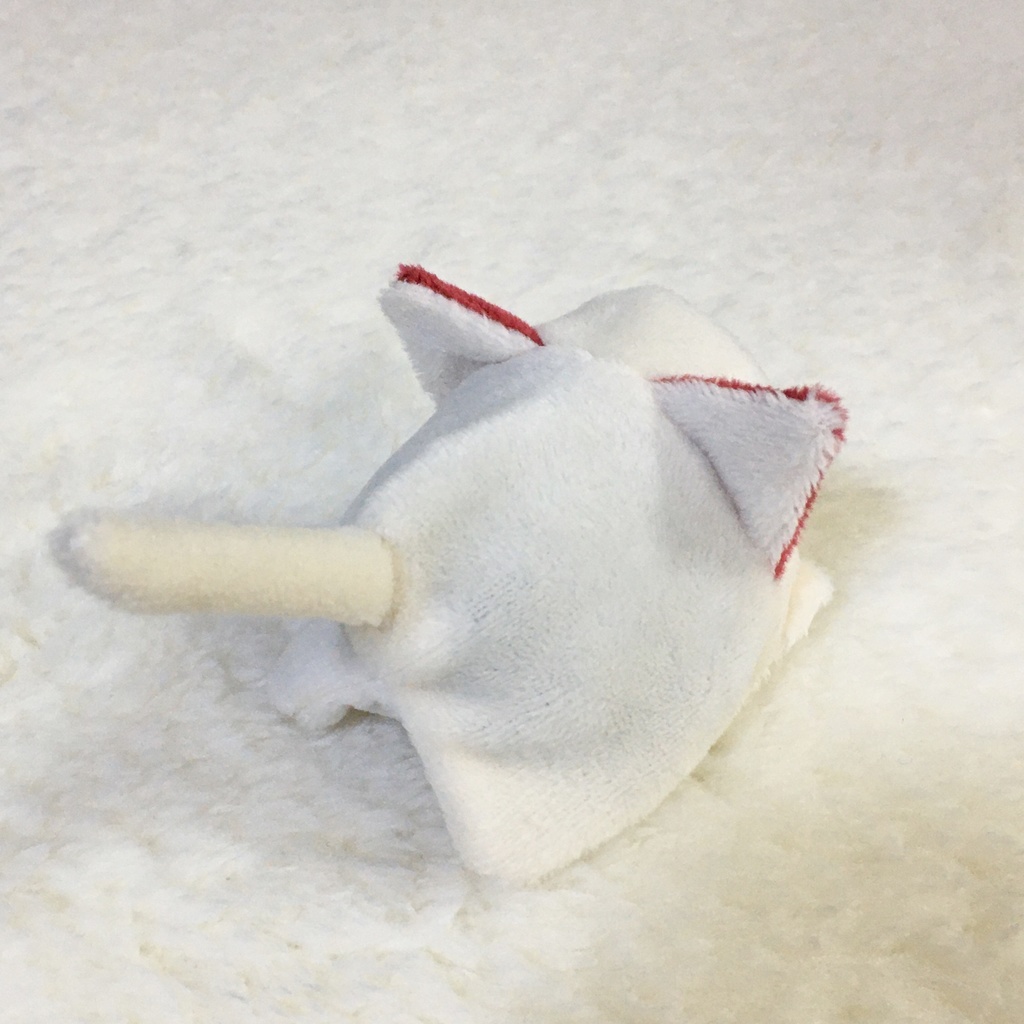 もちマスミニ着ぐるみ ねこ ミルク&ワインレッド