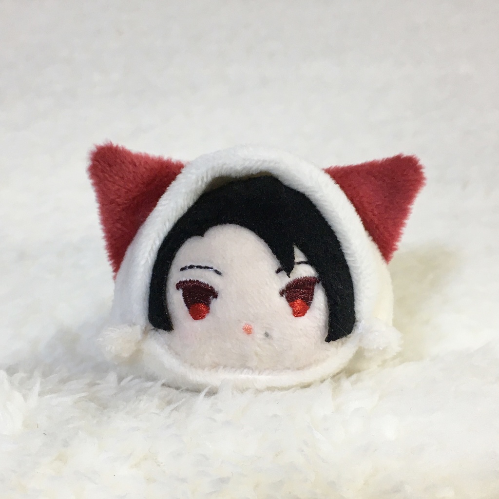 もちマスミニ着ぐるみ ねこ ミルク&ワインレッド