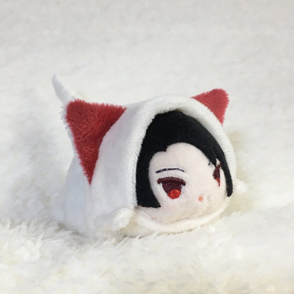 もちマスミニ着ぐるみ ねこ ミルク&ワインレッド