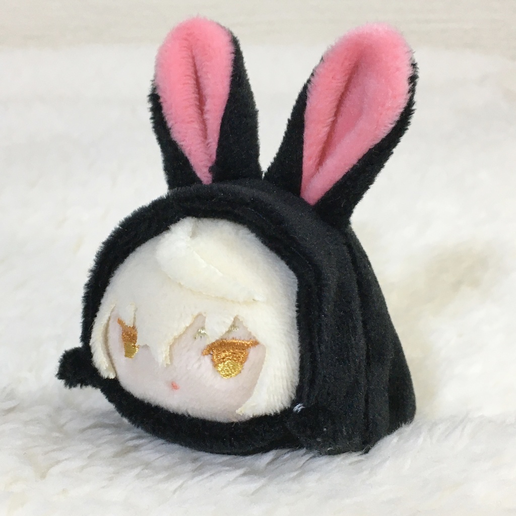 もちマスミニ着ぐるみ うさぎ ブラック&コーラルピンク