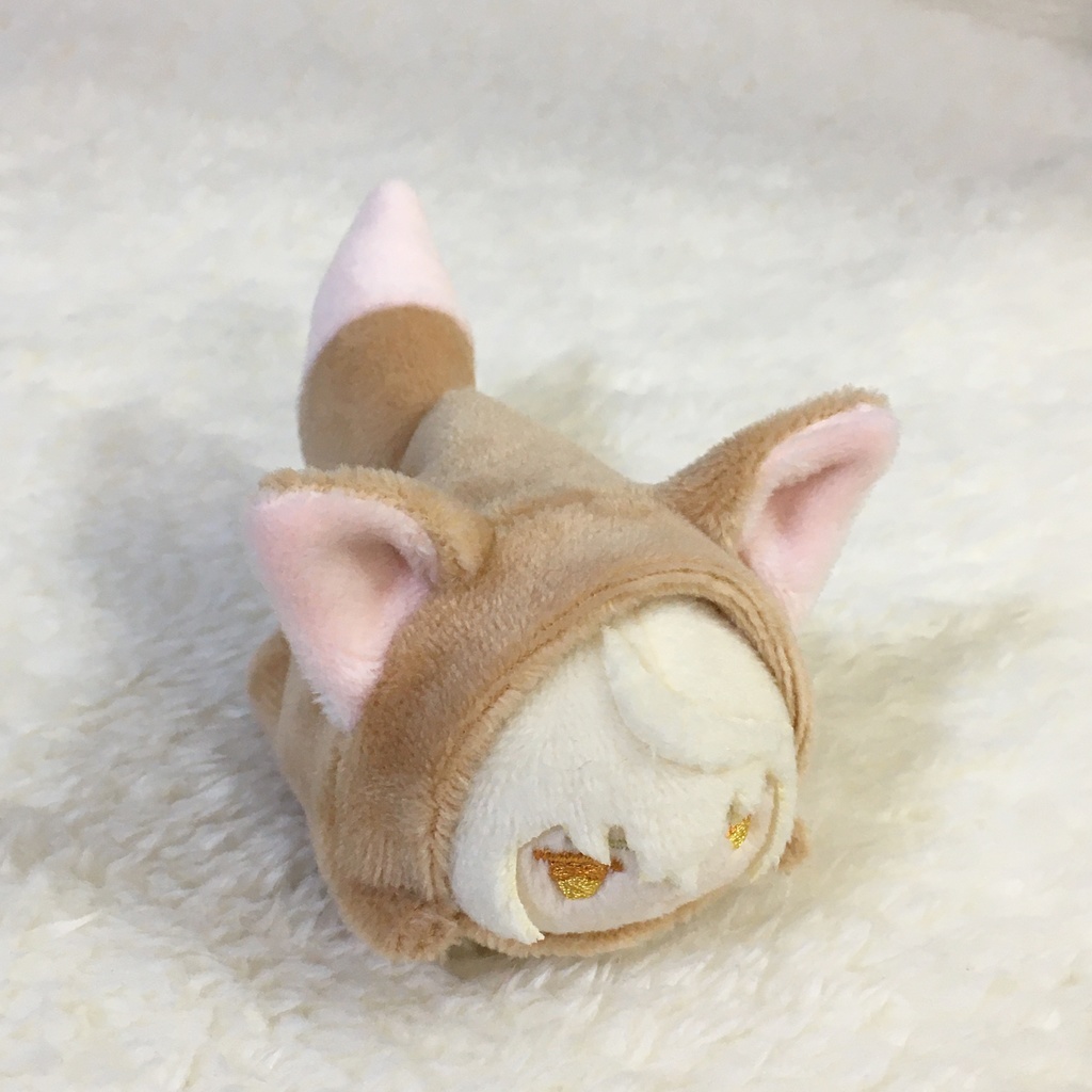 もちマスミニ着ぐるみ きつね カフェオレ&ネールピンク