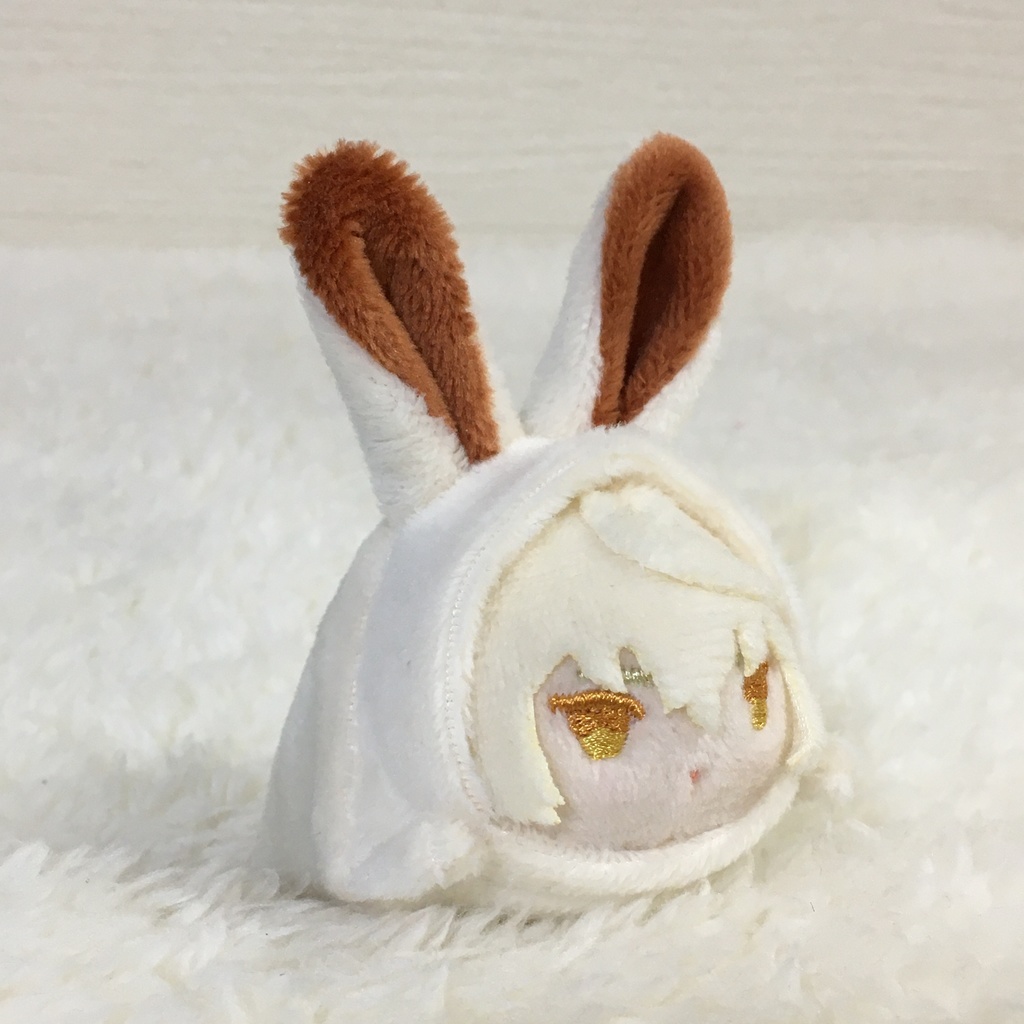 もちマスミニ着ぐるみ うさぎ ミルク&ティーブラウン