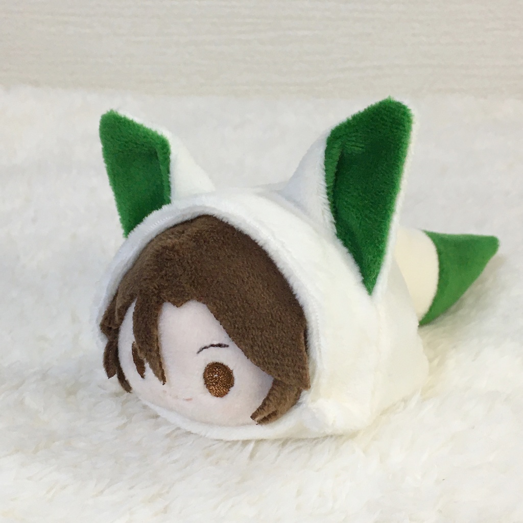 もちマス/もちころりん着ぐるみ きつね ミルク&モスグリーン