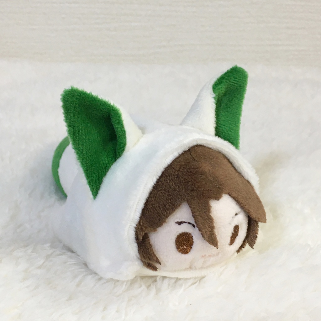 もちマス/もちころりん着ぐるみ きつね ミルク&モスグリーン