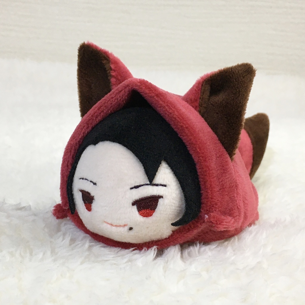 もちマス/もちころりん着ぐるみ きつね ワインレッド&ブラウン