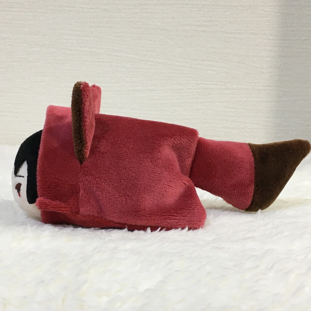 もちマス/もちころりん着ぐるみ きつね ワインレッド&ブラウン