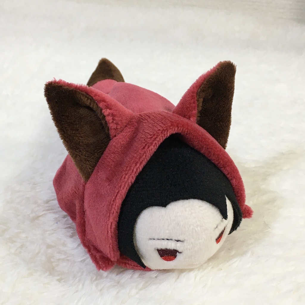 もちマス/もちころりん着ぐるみ きつね ワインレッド&ブラウン